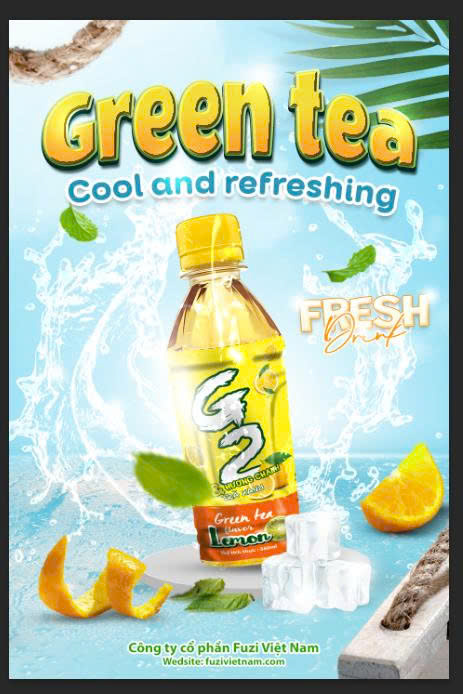 Nước trà xanh vị chanh G2 Fuzi 360ml