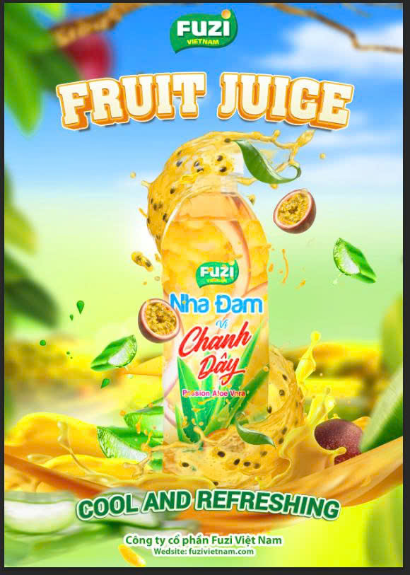 Nước nha đam hương chanh dây fuzi 450ml