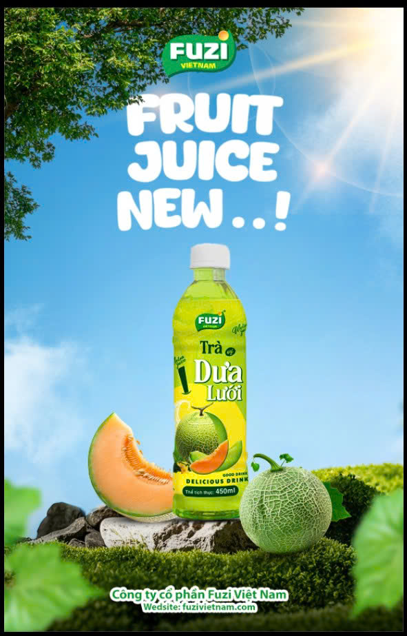 Nước trà vị dưa lưới fuzi 450ml