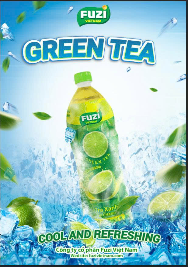 Nước trà xanh vị chanh fuzi 1.5L